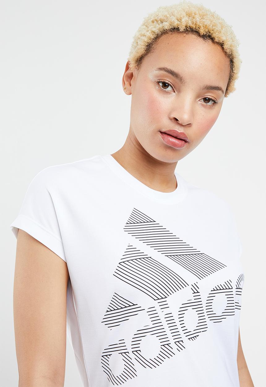 adidas Performance - Short sleeve badge of sport logo tee - white