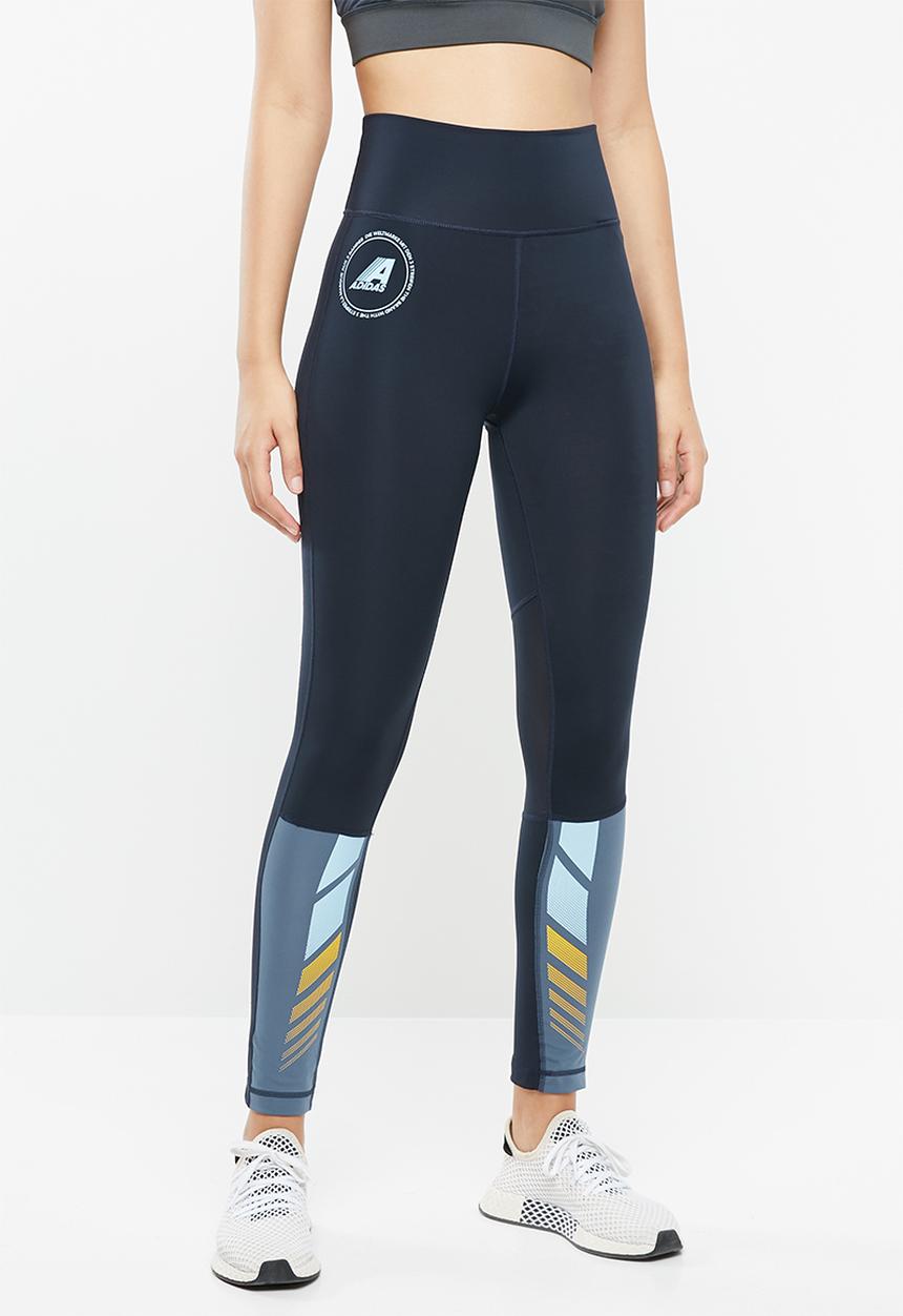 adidas Performance - Believe this high rise 7/8 moto graphic tights - navy