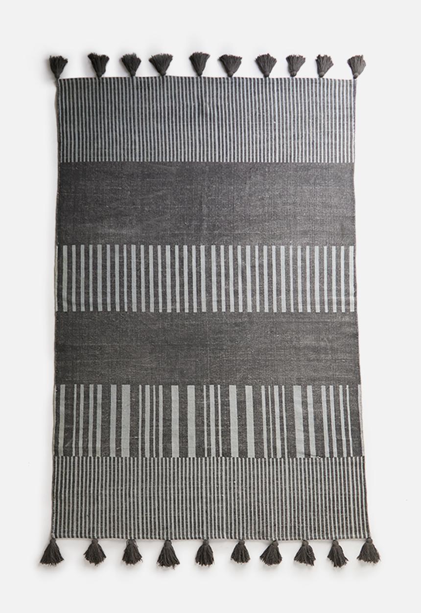 Sixth Floor - Taio printed cotton rug - grey