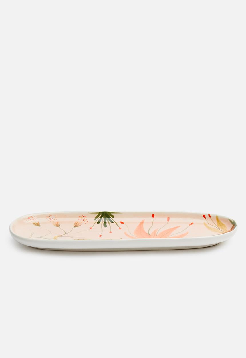 Urchin Art - Oblong tiger trinket tray - multi