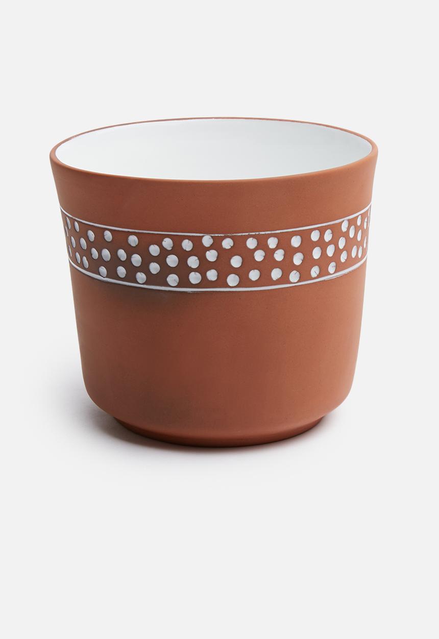 Urchin Art - Poppy outdoor planter - terracotta