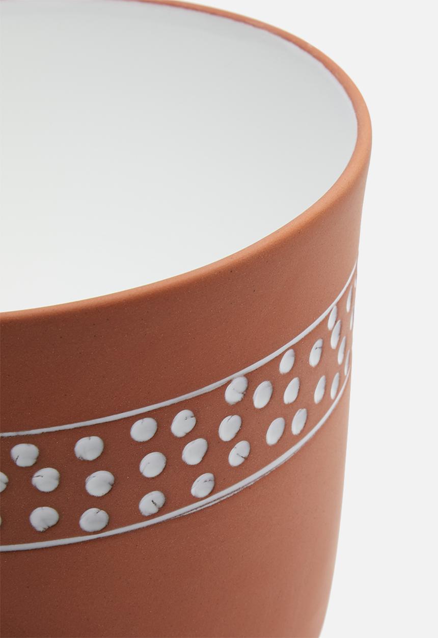 Urchin Art - Poppy outdoor planter - terracotta