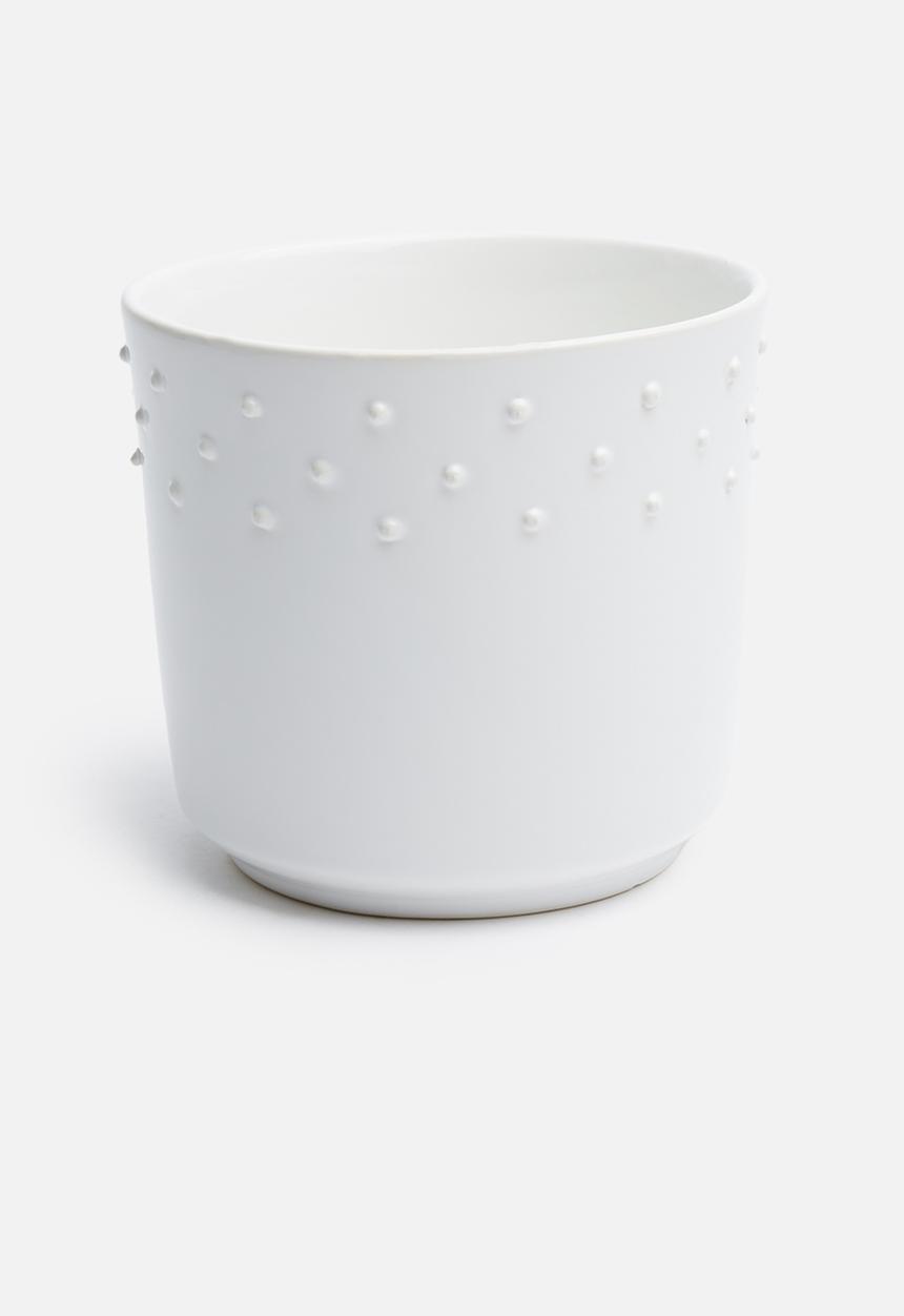 Urchin Art - Sierra outdoor planter - white