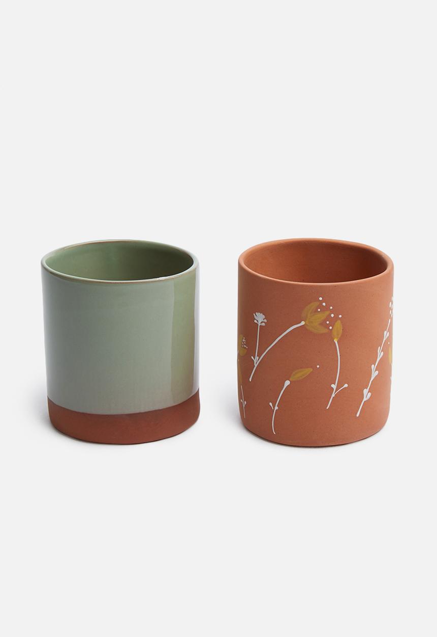 Urchin Art - Succulent planter set - terracotta