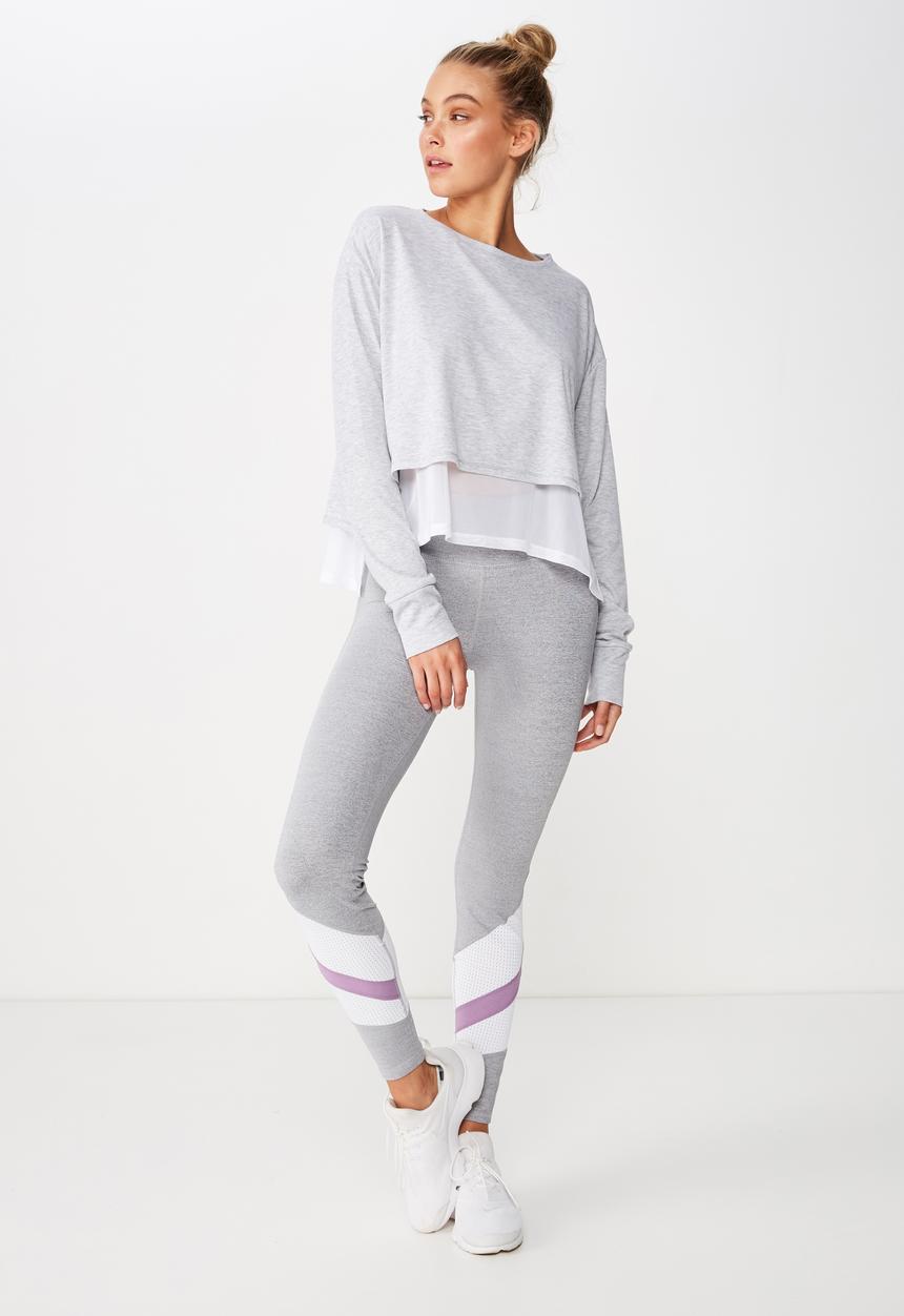 Cotton On - Layered long sleeve top  - grey