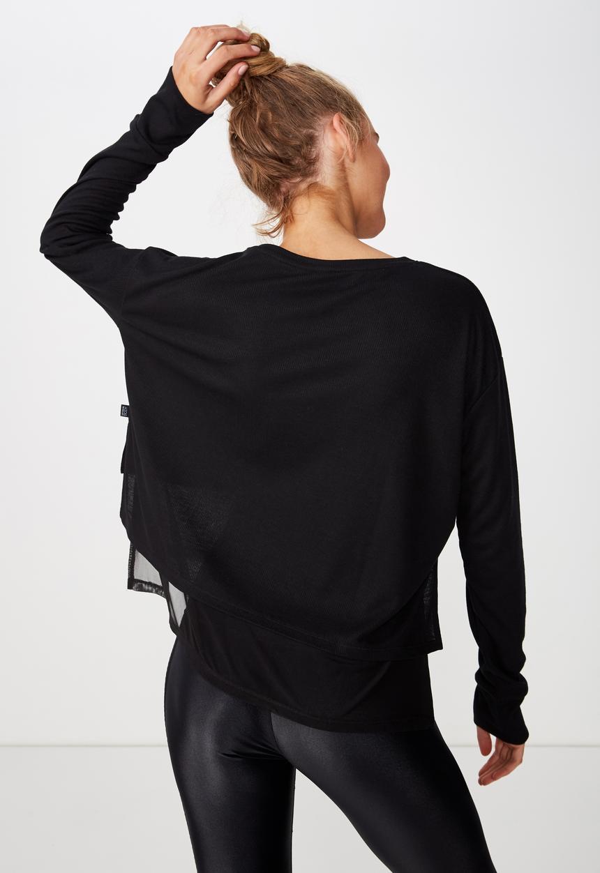 Cotton On - Layered long sleeve top  - black