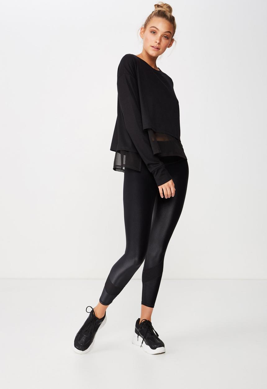 Cotton On - Layered long sleeve top  - black