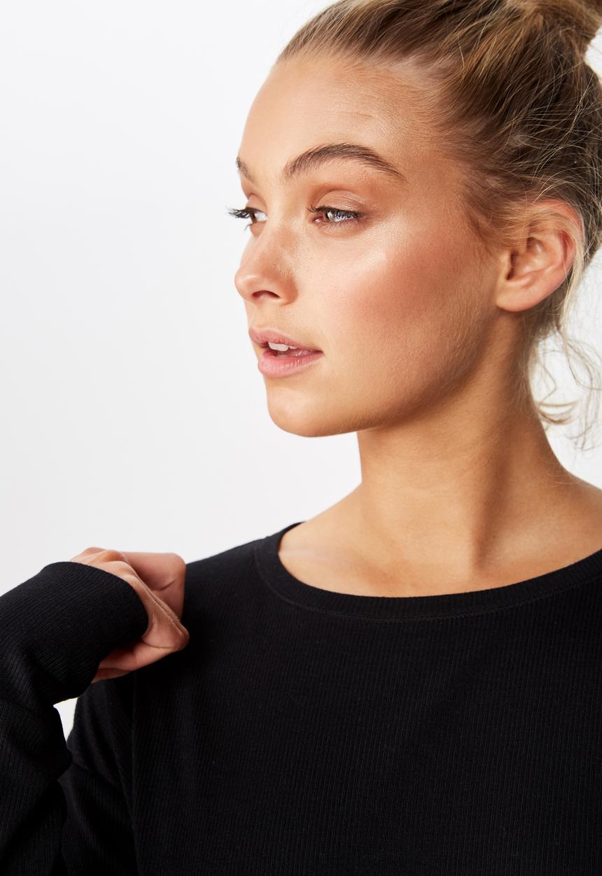 Cotton On - Layered long sleeve top  - black