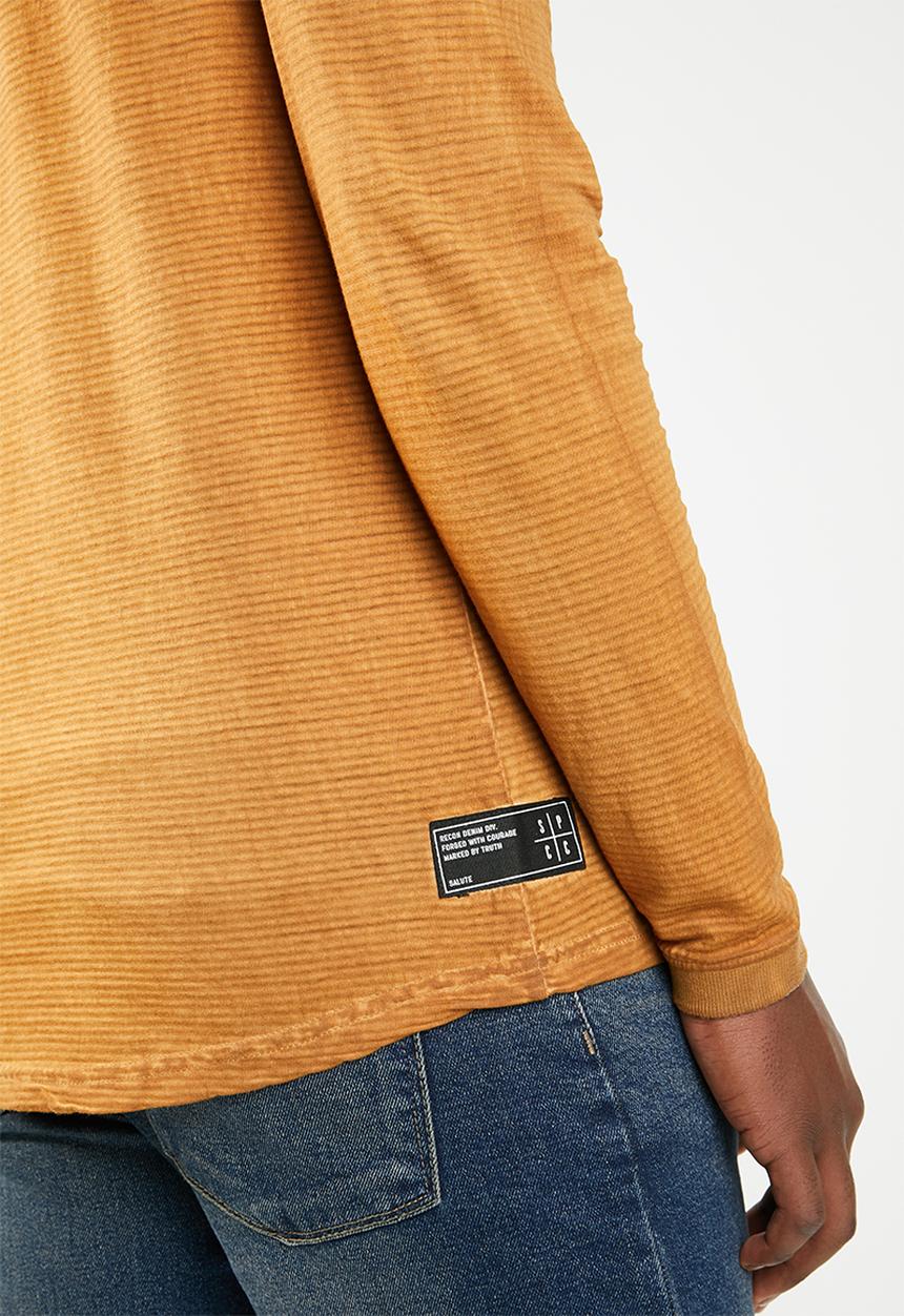 S.P.C.C - Shadow stripe logo tee - mustard