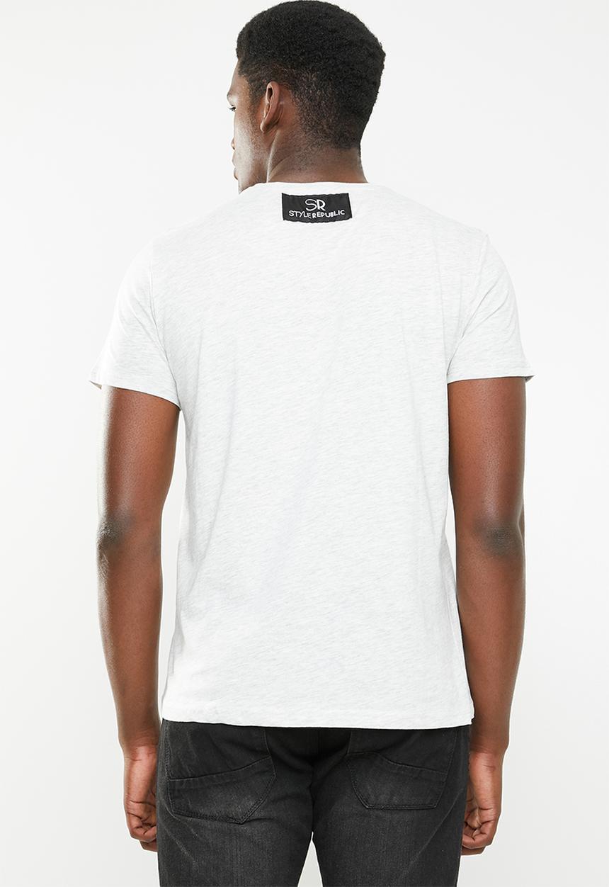 STYLE REPUBLIC - Printed tee - grey