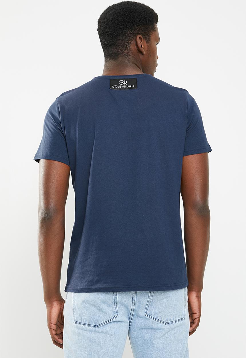 STYLE REPUBLIC - Pia printed tee - navy