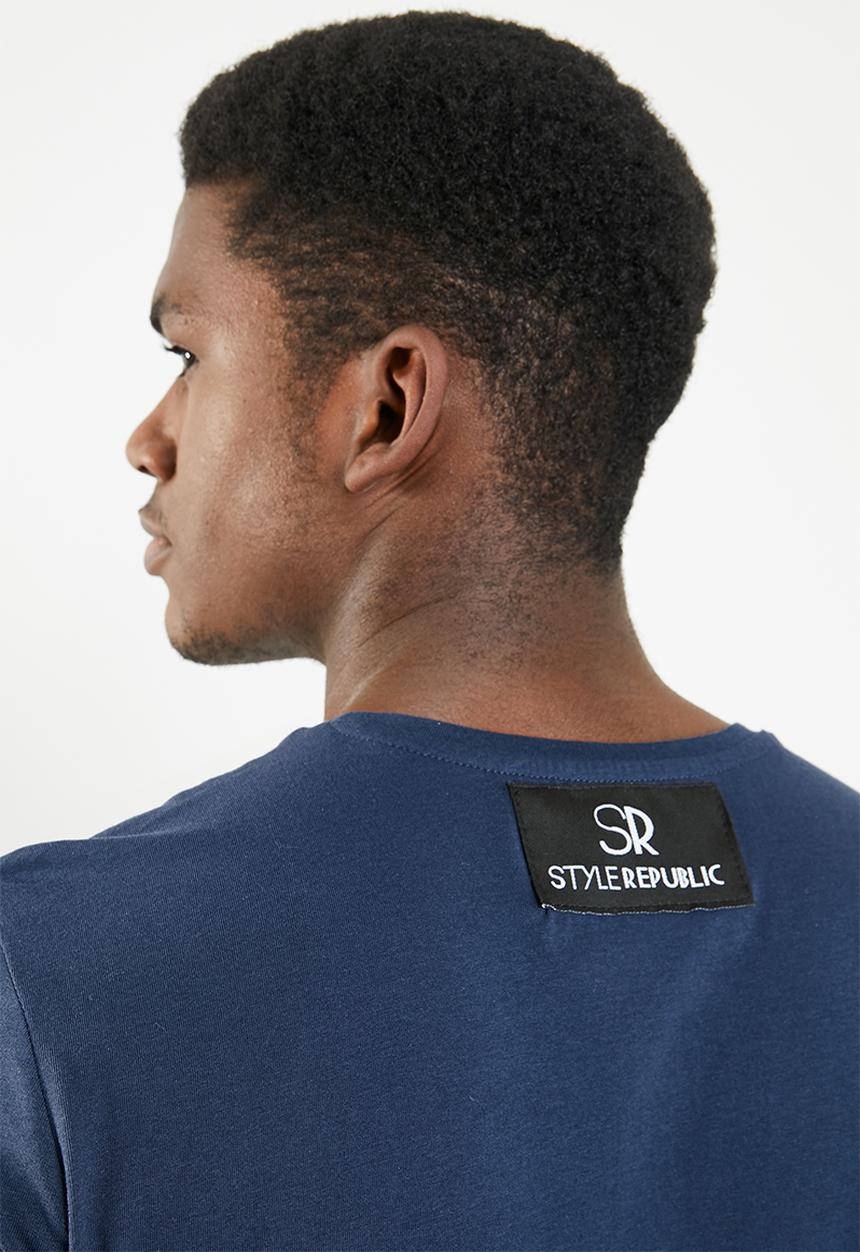 STYLE REPUBLIC - Pia printed tee - navy
