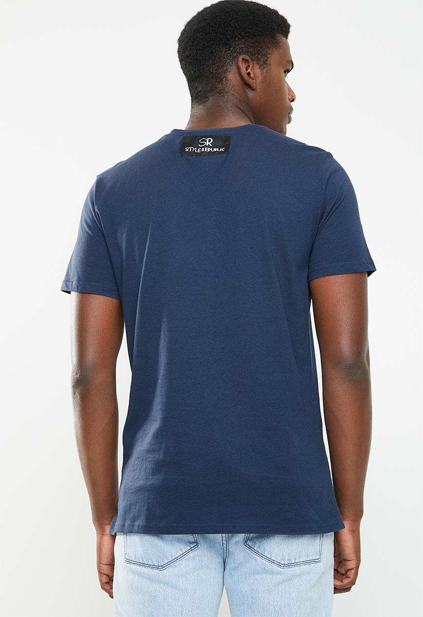 STYLE REPUBLIC - Printed tee - navy 