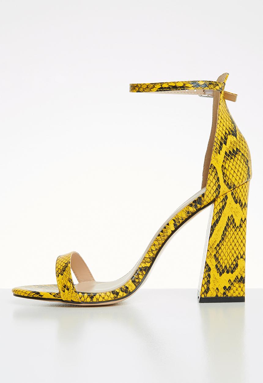 Public Desire - Tess heel - yellow & black