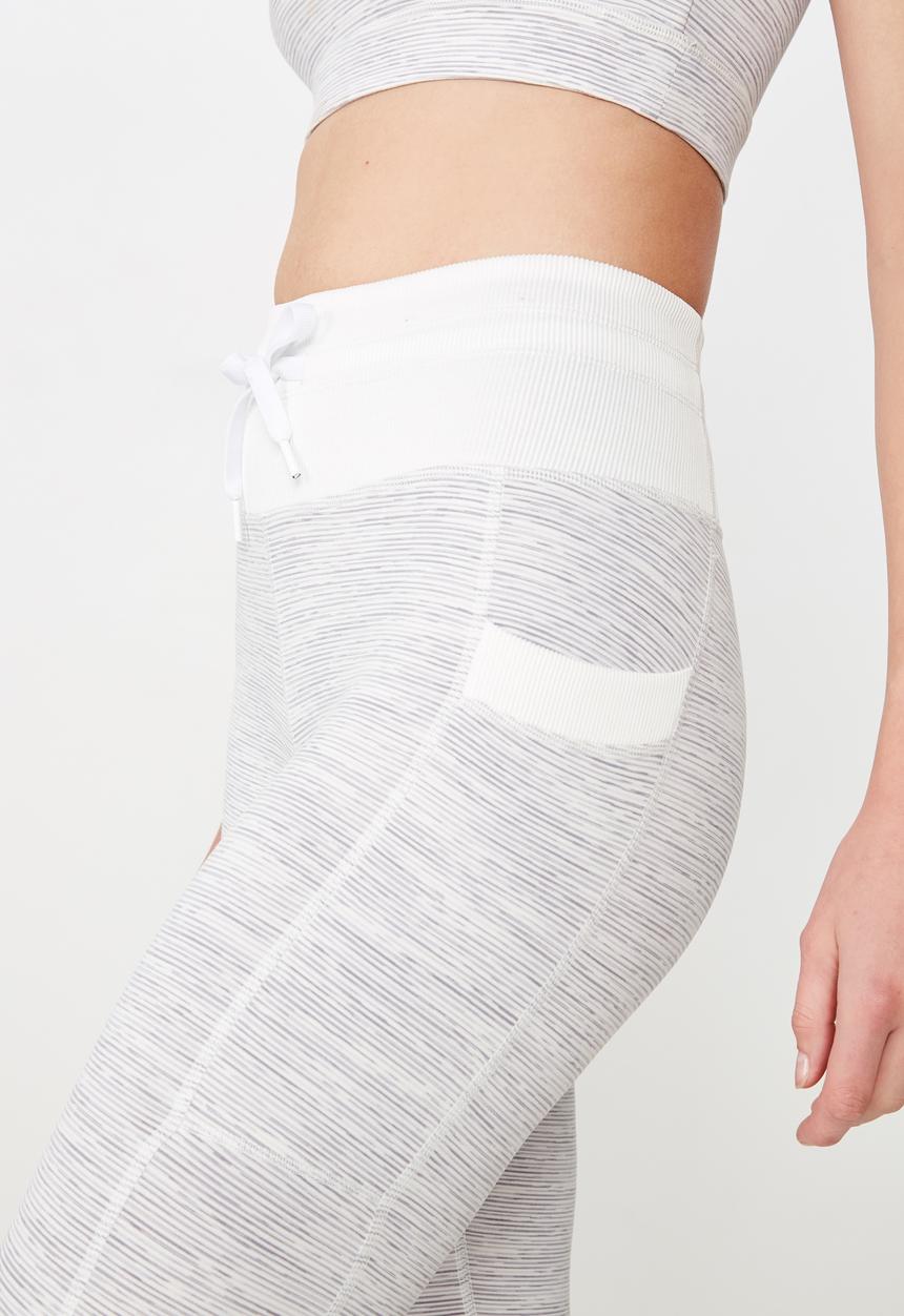 Cotton On - Rib explorer tight  - grey & white 