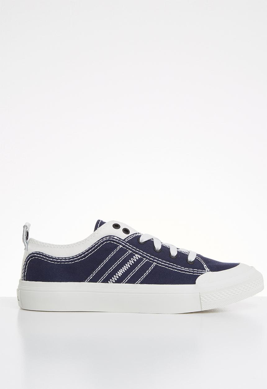 Diesel  - S-astico low lace w - star white & peacoat