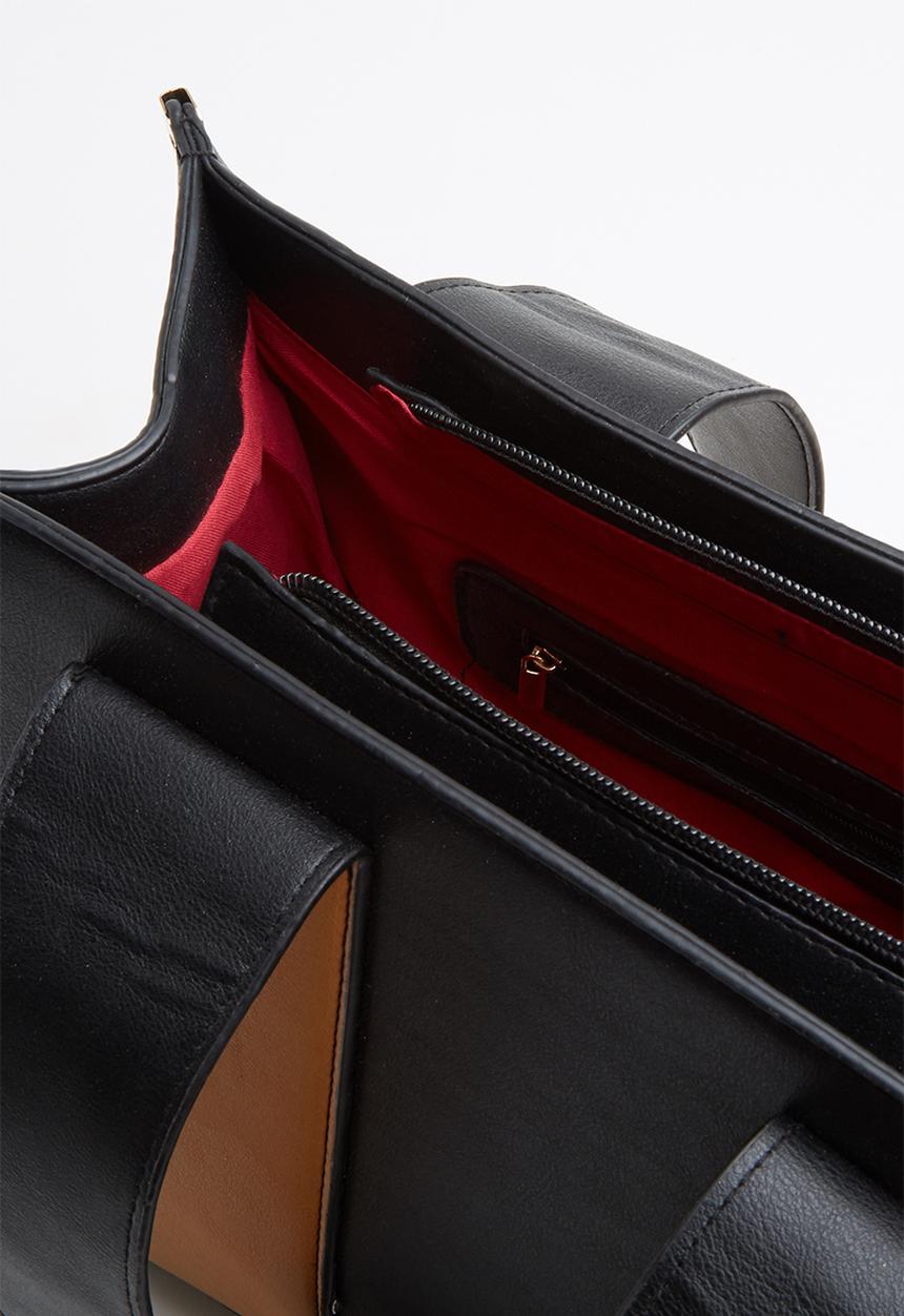 Superbalist - Contrast stripe tote bag - black