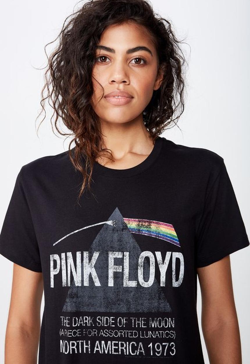Cotton On - Classic pin pink floyd tee  - black