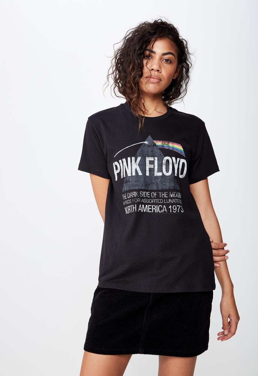 Cotton On - Classic pin pink floyd tee  - black