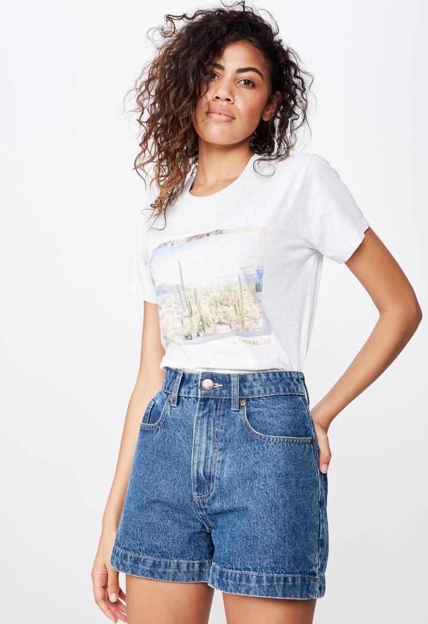 Cotton On - Classic photo tee  - grey