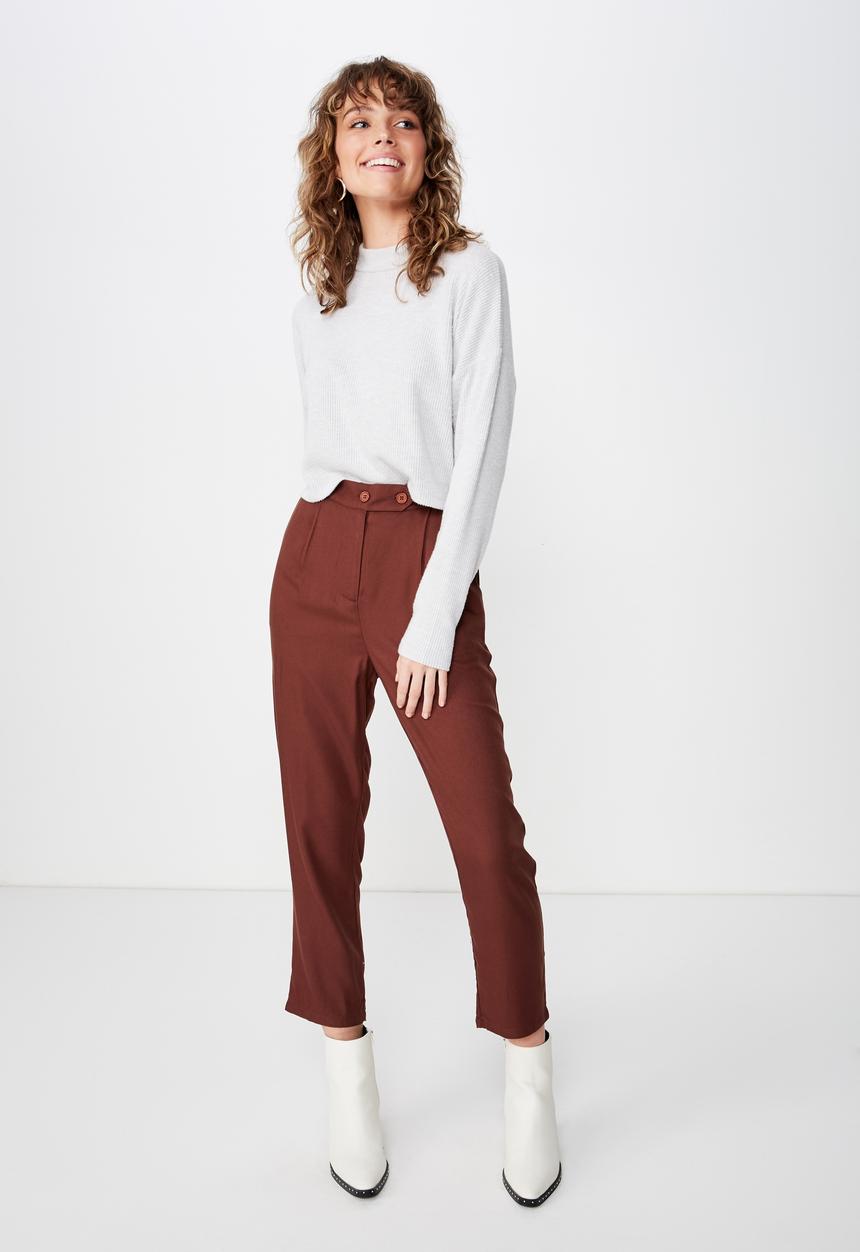 Cotton On - Jasper mock neck textured long sleeve top  - grey