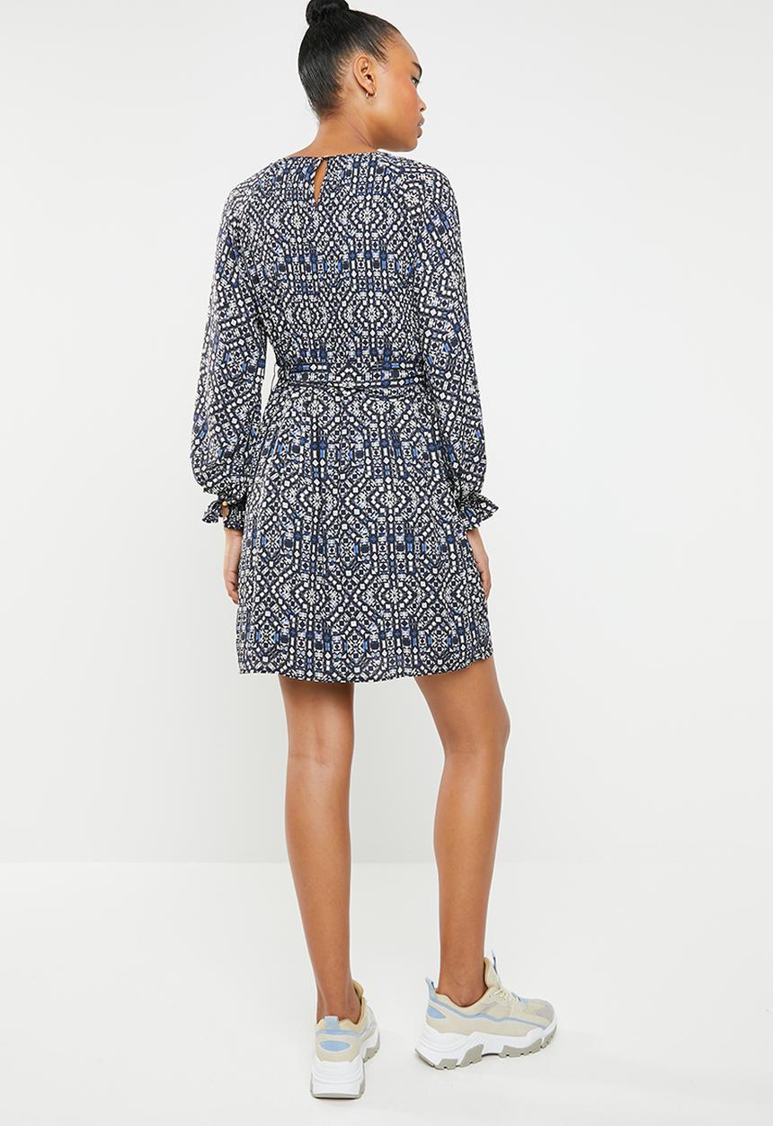 ONLY - Lara long sleeve dress - multi
