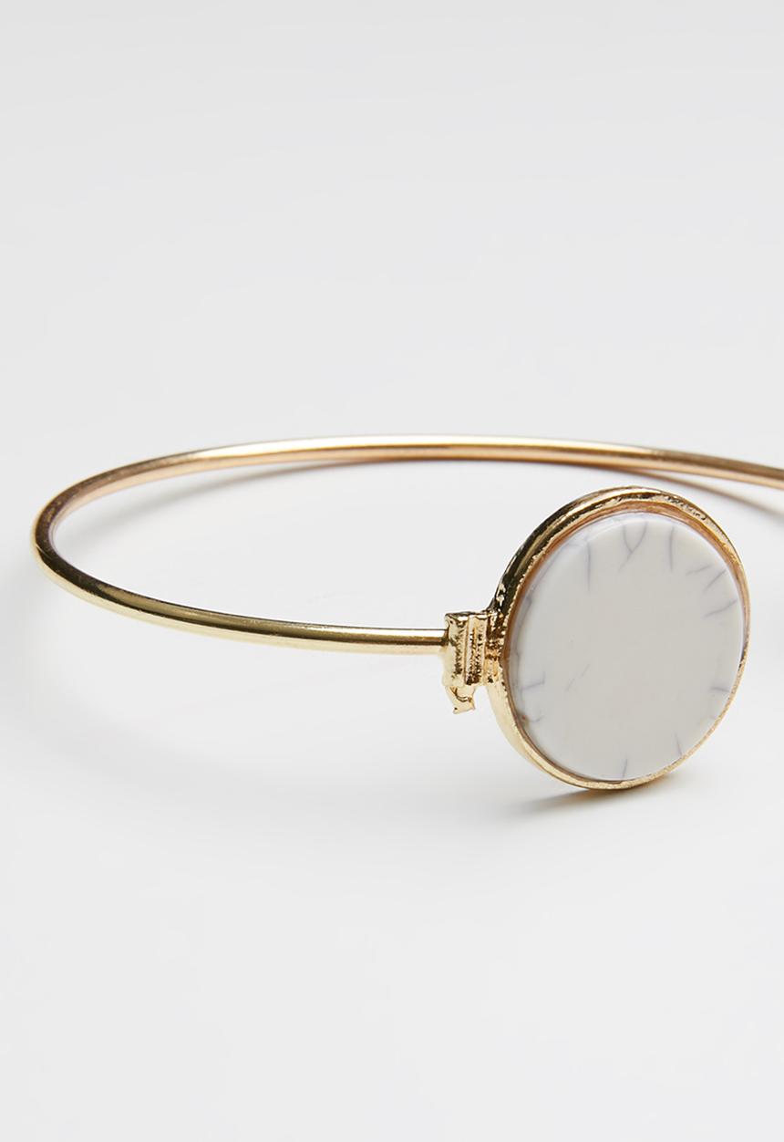 Superbalist - Marble bracelet - white & gold