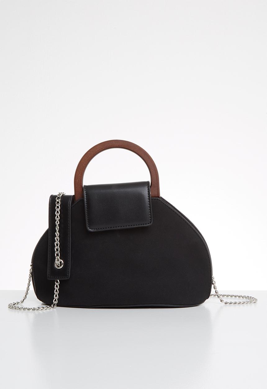 Superbalist - Melody wood handle bag - black