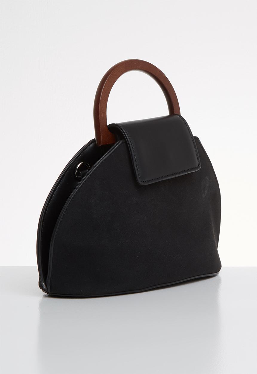 Superbalist - Melody wood handle bag - black