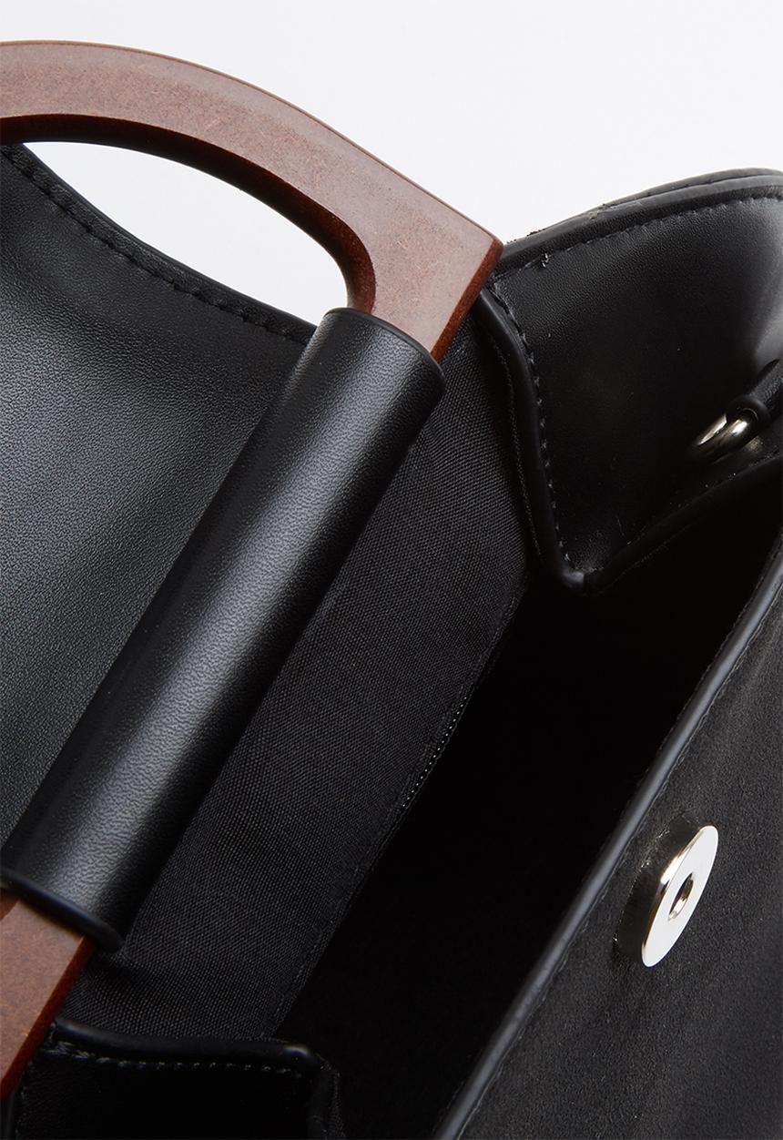 Superbalist - Melody wood handle bag - black