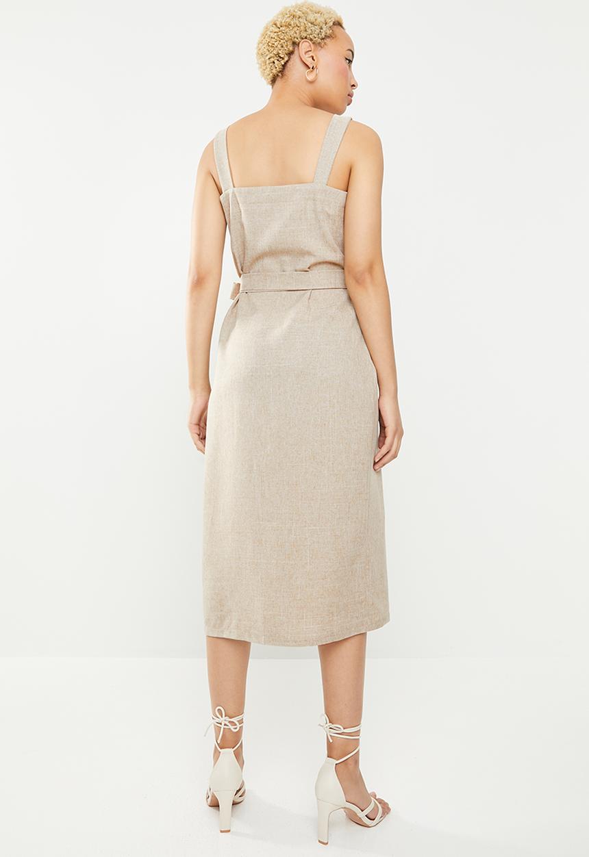 STYLE REPUBLIC - Midi front button dress - beige 