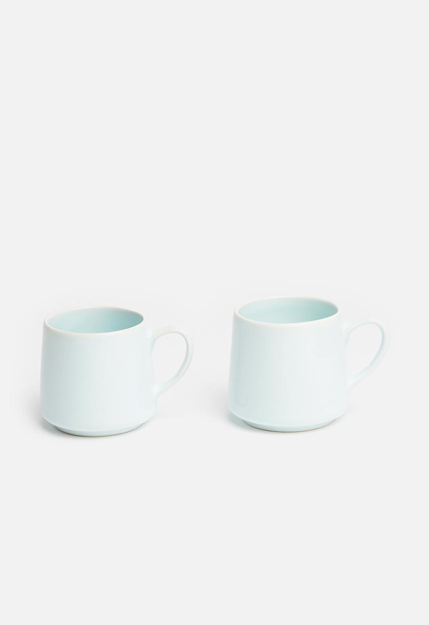 Urchin Art - Dewey mug set of 2 - blue