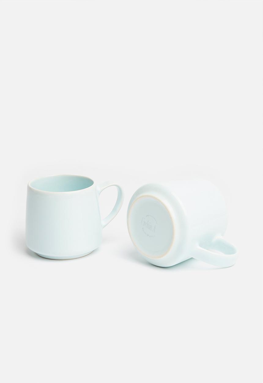 Urchin Art - Dewey mug set of 2 - blue