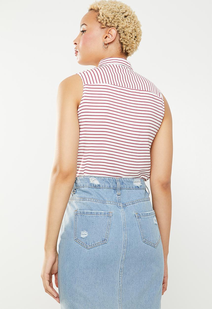 c(inch) - Basic shirt - red & white