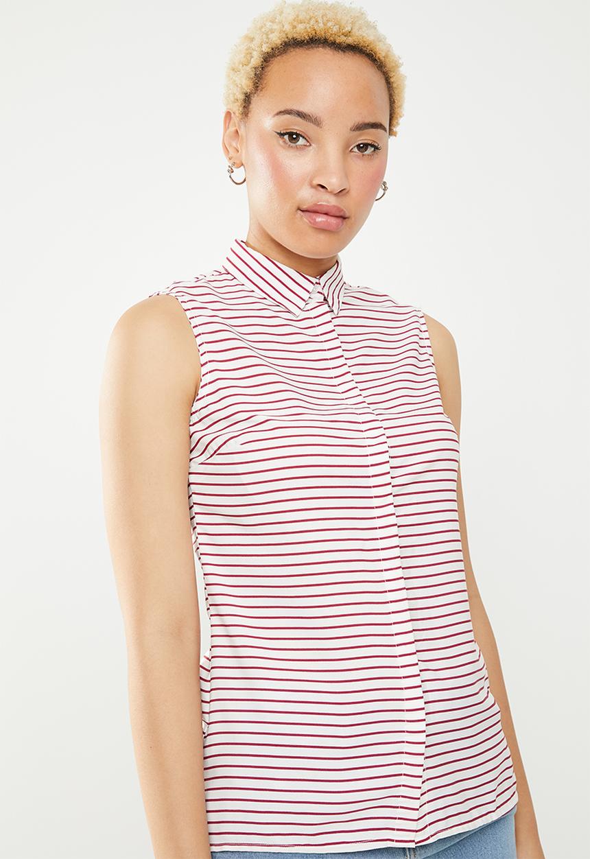 c(inch) - Basic shirt - red & white