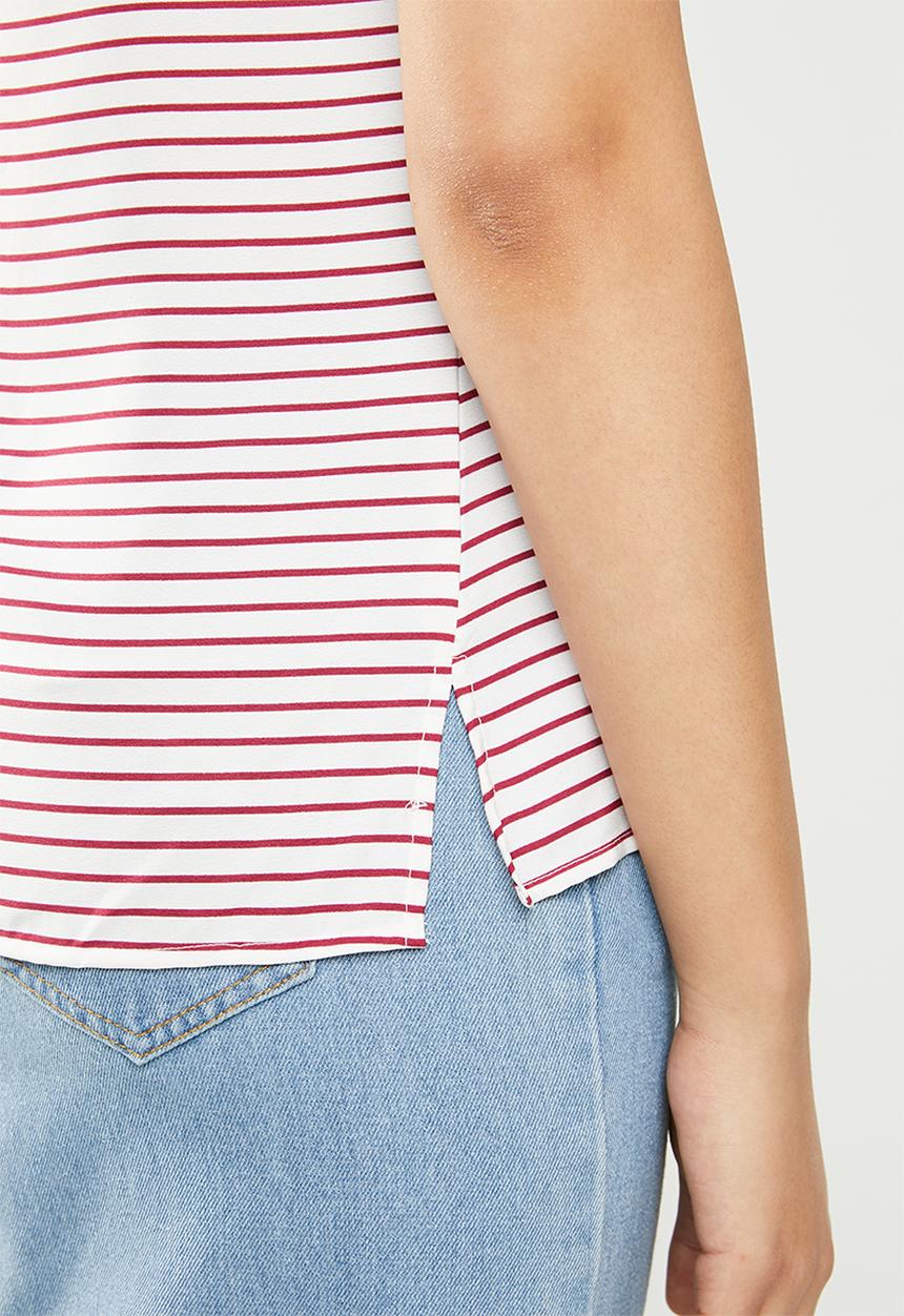 c(inch) - Basic shirt - red & white
