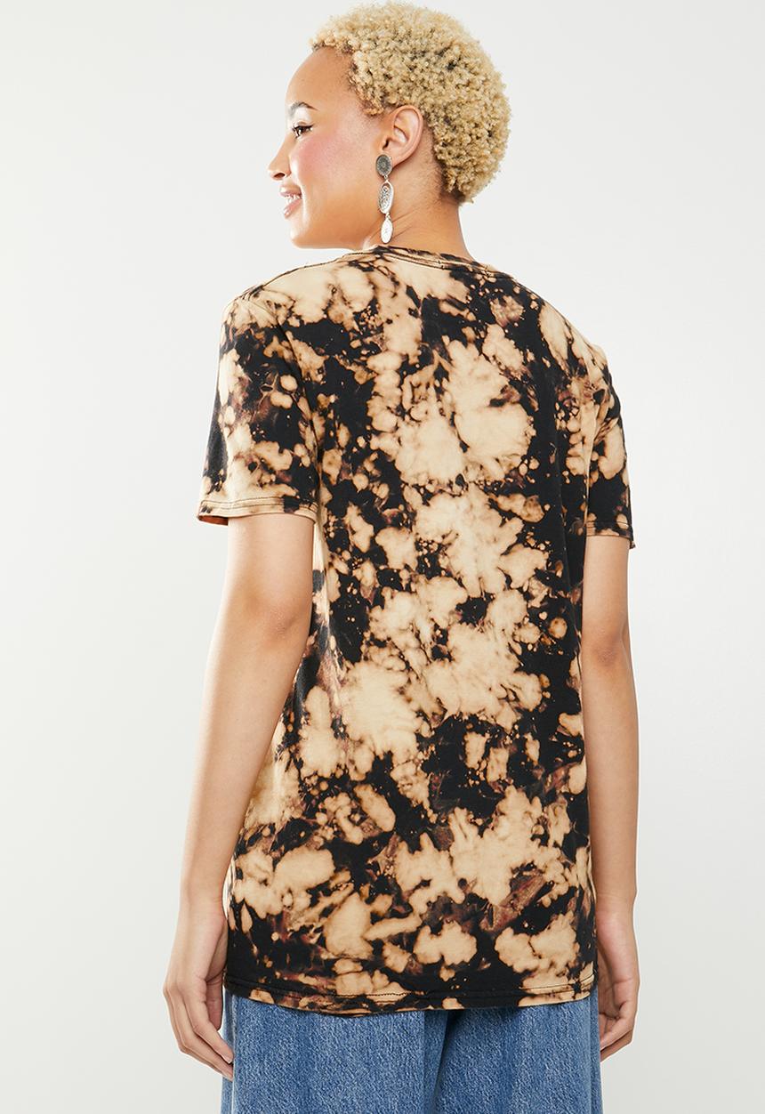 Missguided - Tie dye shirt - brown & black