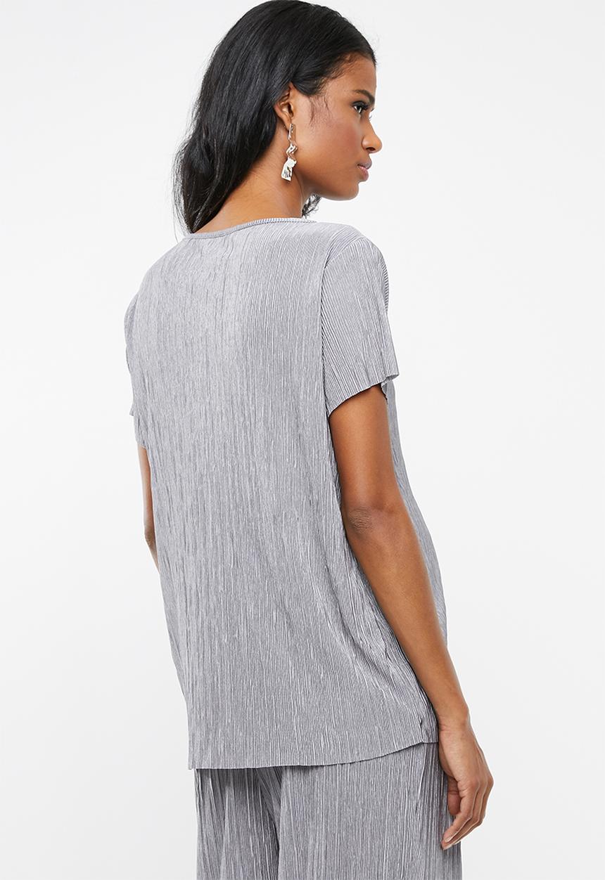 Superbalist - Plisse tee - silver