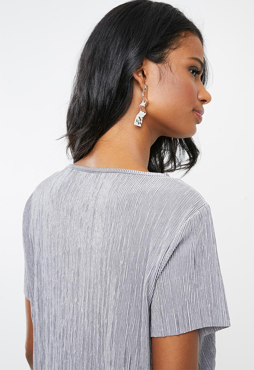 Superbalist - Plisse tee - silver