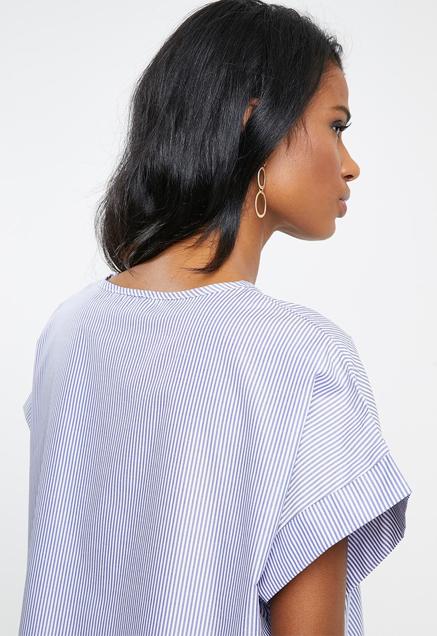 Superbalist - Boxy maternity tee - blue & white