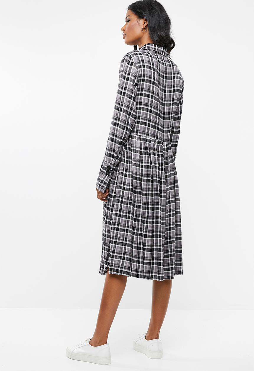edit Maternity - Button down shirt dress - black & white 