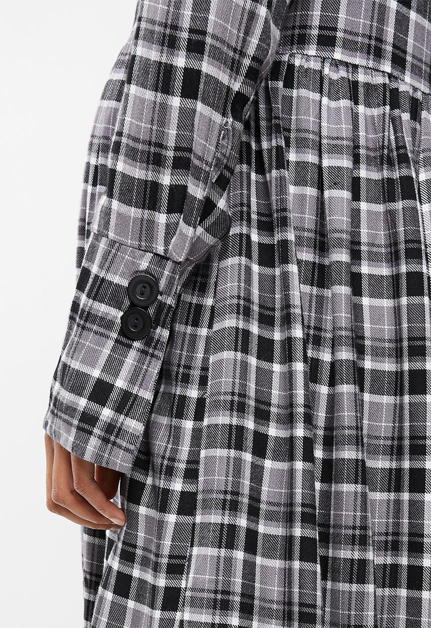 edit Maternity - Button down shirt dress - black & white 