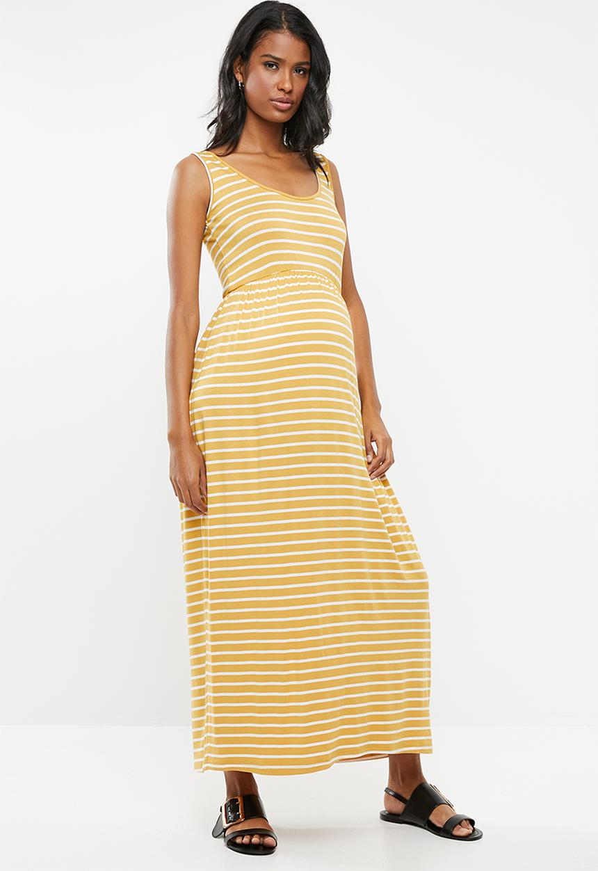 edit Maternity - Maternity maxi dress - yellow & white 