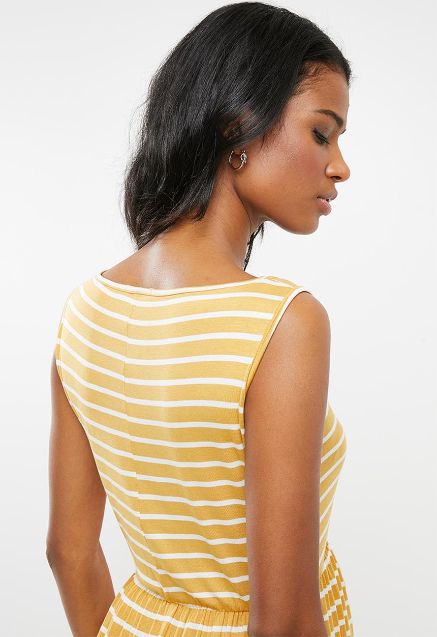 edit Maternity - Maternity maxi dress - yellow & white 