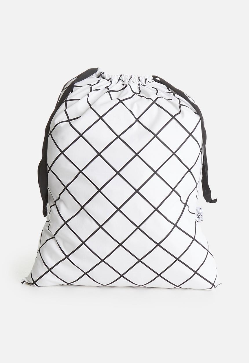 Sixth Floor - Grid storage bag - black & white