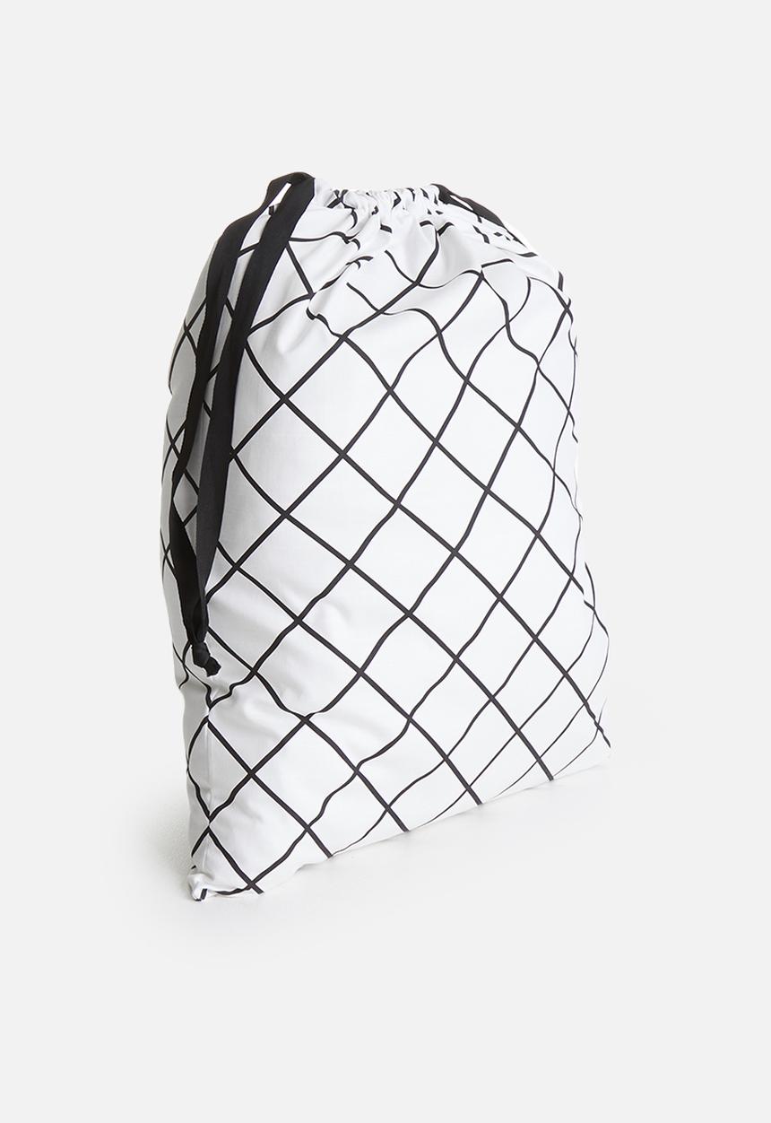 Sixth Floor - Grid storage bag - black & white