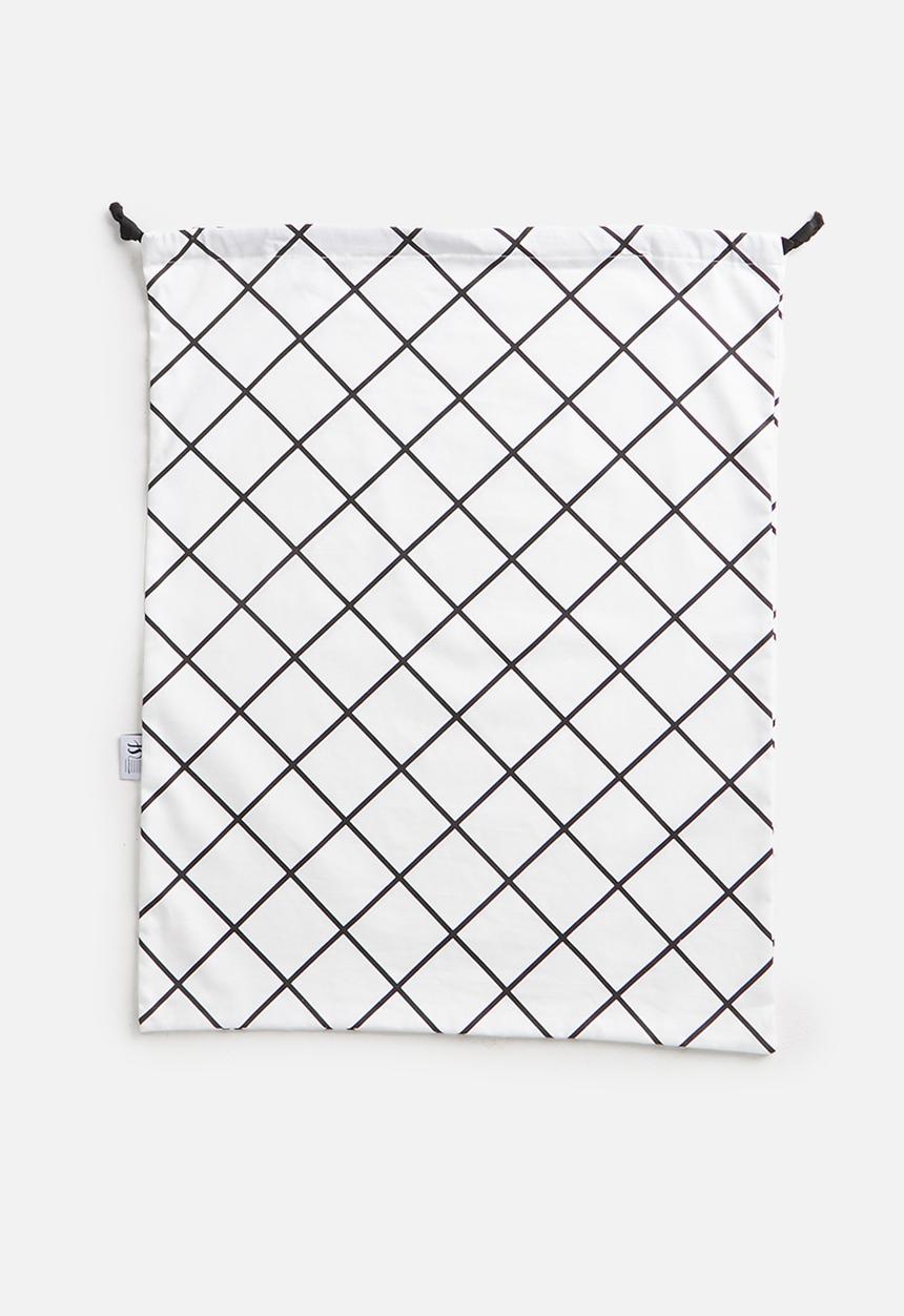 Sixth Floor - Grid storage bag - black & white