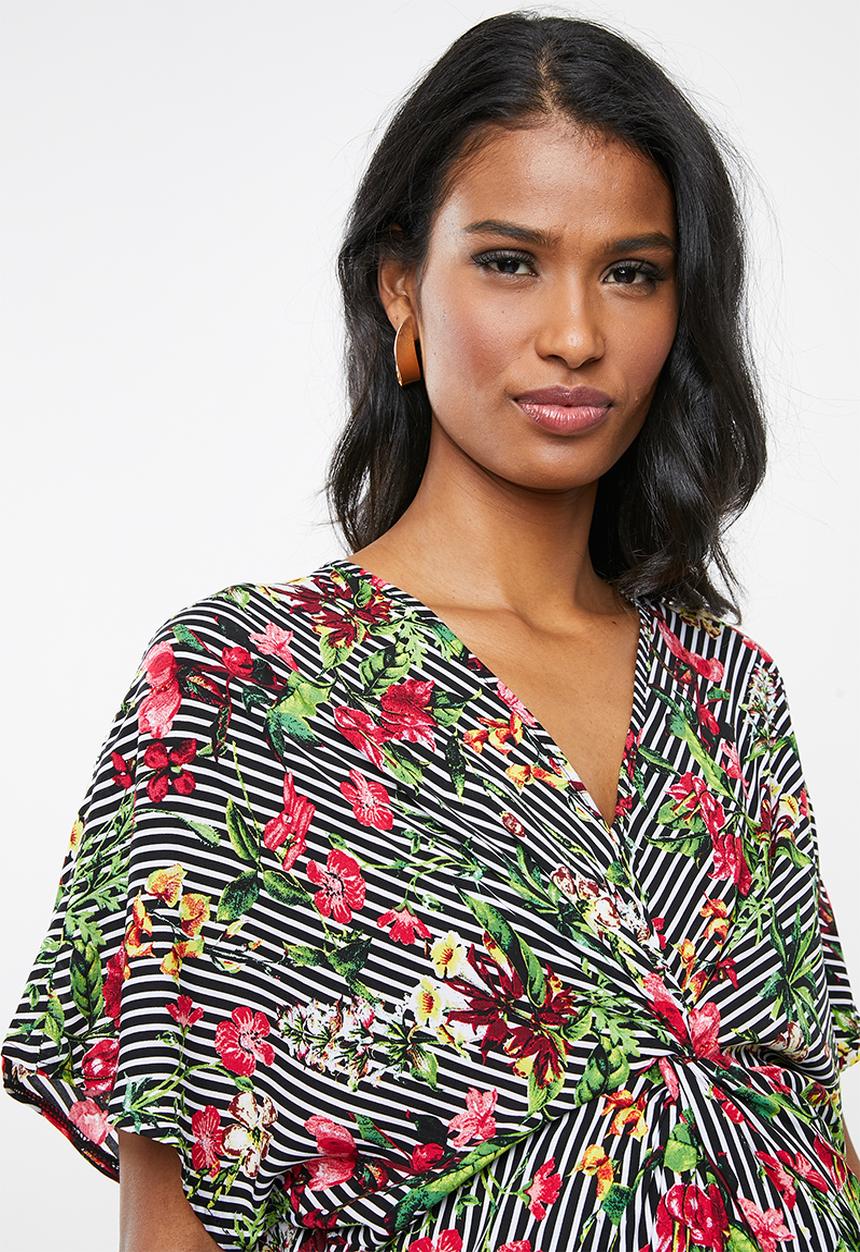 edit Maternity - Maternity Knot front blouse - multi