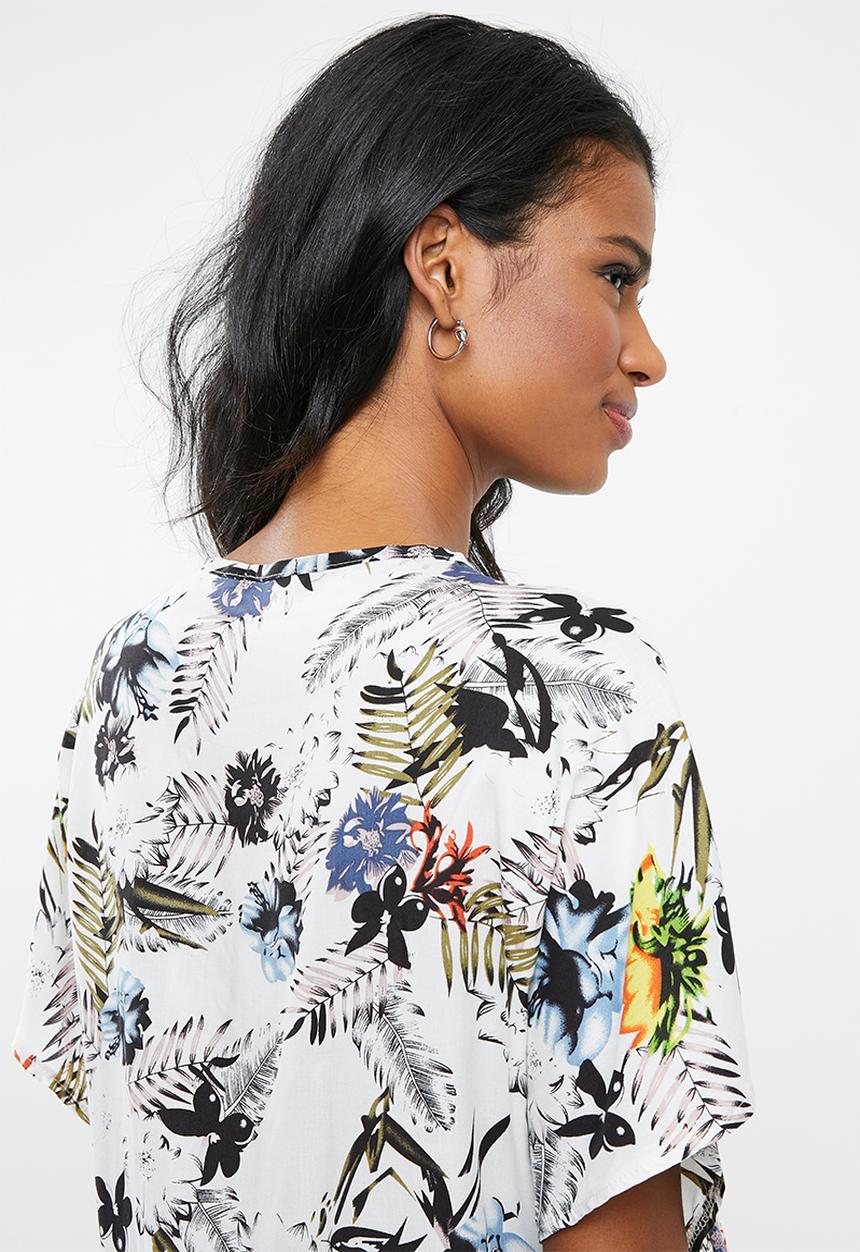 edit Maternity - Knot front blouse - white
