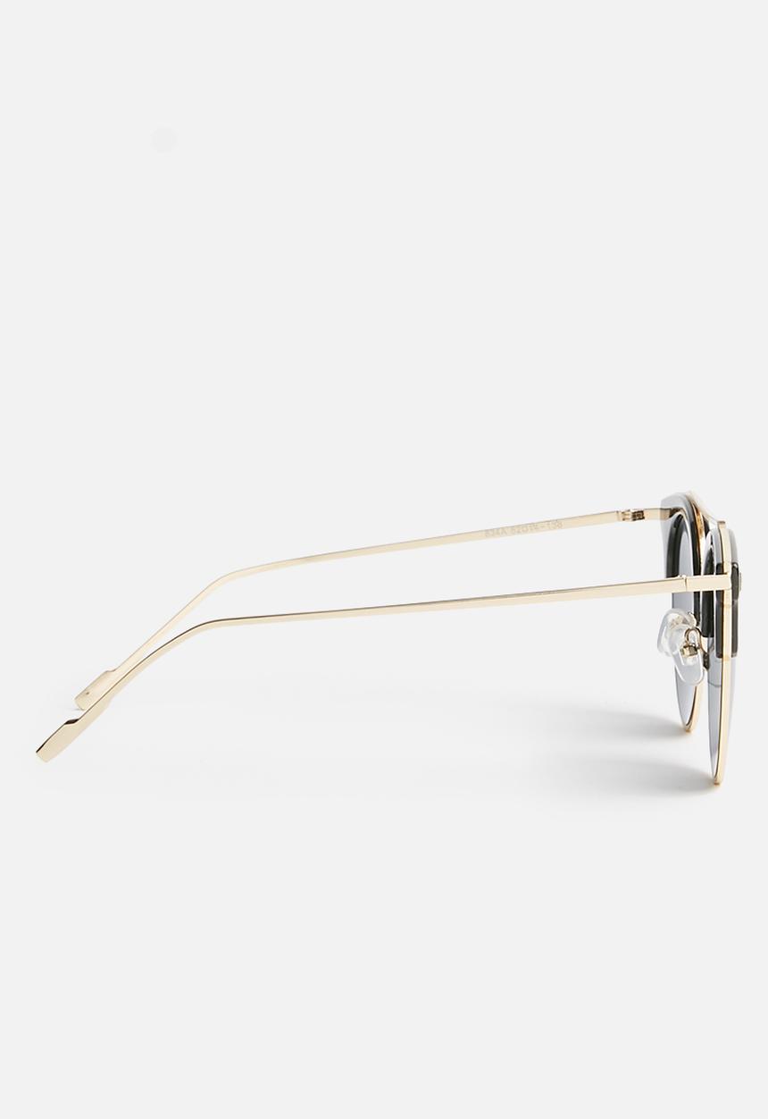 Superbalist - Erin top bar sunglasses - black & gold 